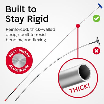 Tyroler Professional Window Squeegee with Extension Pole 6-25ft - size: 24.3 feet