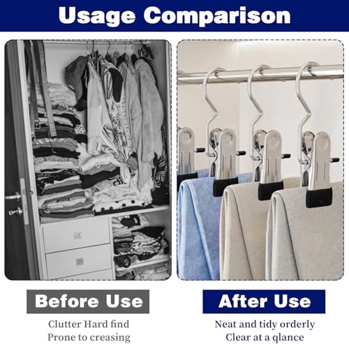 Kifmurase 200Pcs Boot Hangers Clips, Laundry Hooks, Clothes Pins, Closet Hanger Organizer Clamps, Socks Towel Clips, Heavy Duty Clothespins, Bulk Clothes Hangers for Closet Travel Pants Socks