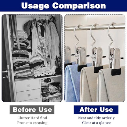 Kifmurase 200Pcs Boot Hangers Clips, Laundry Hooks, Clothes Pins, Closet Hanger Organizer Clamps, Socks Towel Clips, Heavy Duty Clothespins, Bulk Clothes Hangers for Closet Travel Pants Socks
