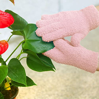 Evridwear Microfiber Dusting Gloves for Plants & Blinds - color: Pink, size: Small/Medium (Pack of 1)