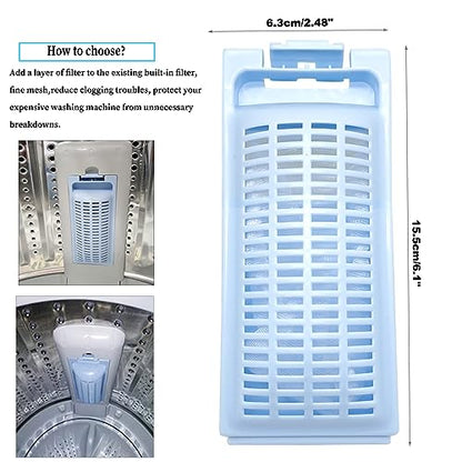 2pcs Washing Machine Floating Lint Filter Net,Washing Machine Magic Lint Filter Box(15.5x6.3cm/6.1x2.48"-NO.6)