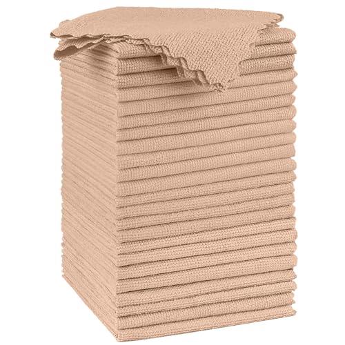 Orighty Microfiber Cleaning Cloth - 24 Pack, Brown Cleaning Rags 12x11 inch - color: Brown, size: 24 Pack