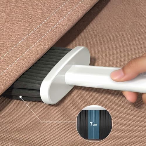 2-in-1 Multifunctional Cleaning Brushes, Crevice Cove Cleaning Brush, Soft Bristle Dust Remover Tool (Blue White) - color: Blue White