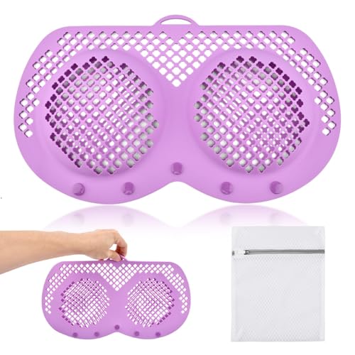 Silicone Bra Washing Bag with Mesh Laundry Bag for Delicates A-D Cups