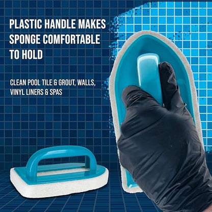 U.S. Pool Supply Hand-Held Pool Scrub Brush, 2 Pack, Surface Scrubbing Pad - size: 3x7