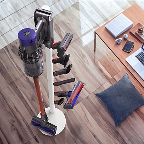 XIGOO Freestanding Vacuum Stand Holder with 6 Hooks - color: White, style: 6 Hooks