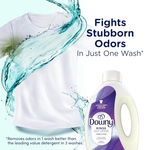 Downy Rinse Laundry Odor Remover, Fresh Lavender Scent, 62 FL OZ, Fabric Softener and Laundry Odor Removal Rinse - size: 62 Fl Oz (Pack of 1)