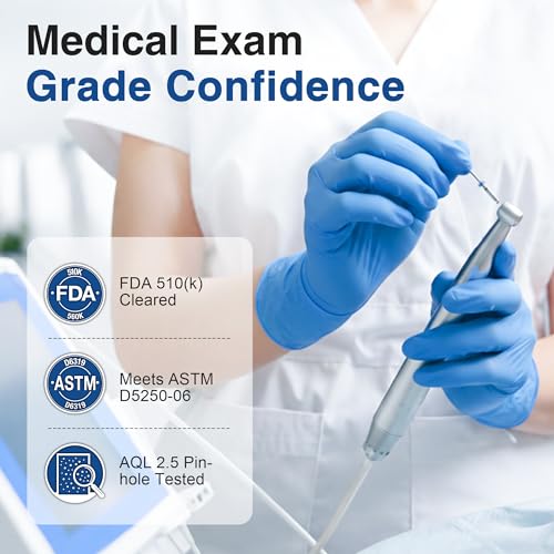 Schneider Medical Nitrile/Vinyl Blend Exam Disposable Gloves Latex Free - color: Blue (Small)