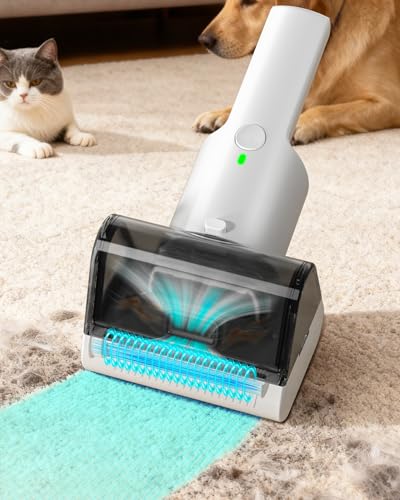 Misfans Electric Pet Hair Removal Tool,2026-Upgrade Cat&Dog Hair Vacuum & Lint Rollers Remover,Automatic Portable Hair Tool for Indoor and Outdoor,Cat Bed,Climbing Frame,Board,Carpet,Mats,Car Mats