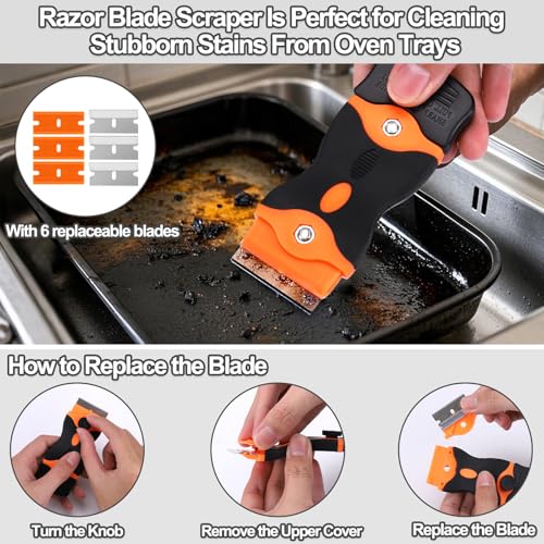 XANGNIER Heavy Duty Oven Cleaning Tools Kit,Oven Cleaner Brush Accessories