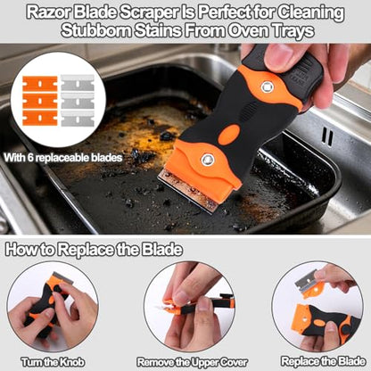 XANGNIER Heavy Duty Oven Cleaning Tools Kit,Oven Cleaner Brush Accessories
