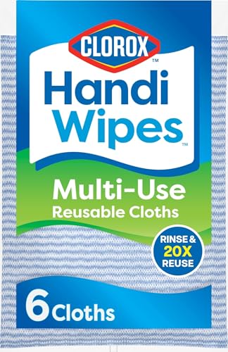 Clorox Handi Wipes Multi Use Reusable Cloths, 6 Count (Package May Vary) - size: 1 Count (Pack of 1)