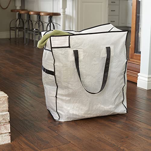 Household Essentials Medium Storage Bag, Clear Polyethylene with Black Trim - size: Medium