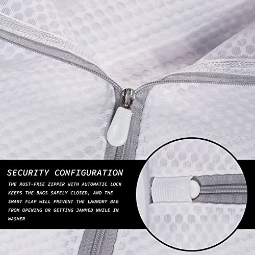 4Pcs Durable Honeycomb Mesh Laundry Bags for Delicates Reusable Wash Bag(1XX-Large 24 x 24 Inches,1X-Large 20 x 24 Inches,1 Large 16 x 20 Inches, 1 Medium 12 x 16 Inches) - size: Set of 4(1XXL+1XL+1L+1M)
