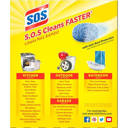 S.O.S Steel Wool Soap Pads, 10 Count - size: 10 Count