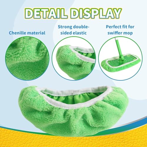 2IN1 Reusable Mop Mat Floor Sweeping Mops Fill Household Cleaning Tools Dust Mop Cloth Dry and Wet Use Shoe Cover,22*9cm (Grey,2pcs) - color: Grey,2pcs
