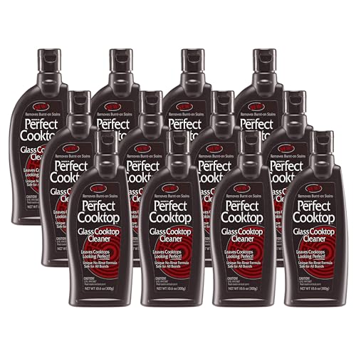 HOPE'S Perfect Cooktop Glass and Ceramic Cooktop and Stove Top Cleaner, Fast Acting and Removes Burnt on Stains from Glass Ceramic Smooth Top Ranges with its No Rinse Formula, 10.6 Oz, Pack of 12 - size: 10.6 Ounce (Pack of 12)