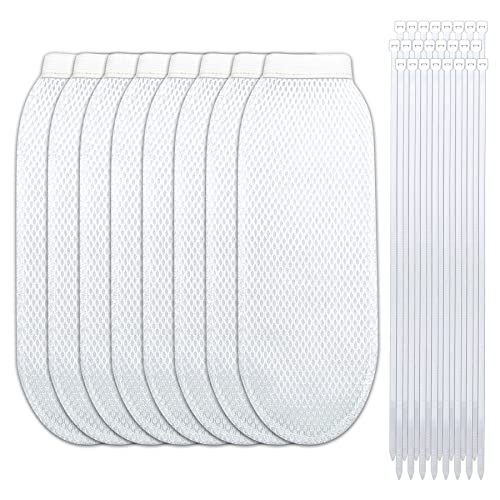 32 Pcs Lint Traps for Washing Machine Hose and Cable Ties Set 8Pcs Nylon Washer Lint Catcher for Hose and 24 Pcs Cable Ties Fits Most Washing Machines - color: 8 Nylon Mesh Lint Trap