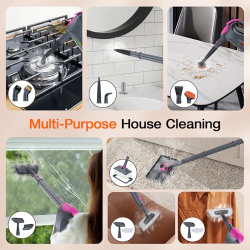 10-in-1 Steam Cleaner, Steam Mop with Detachable Handheld Steamer for Home - color: Mist Gray