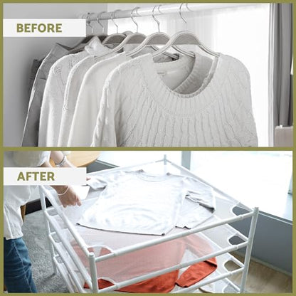 Sweater Drying Rack, 4-Pack Stackable Flat Mesh Clothes Drying Rack - size: 4-Pack