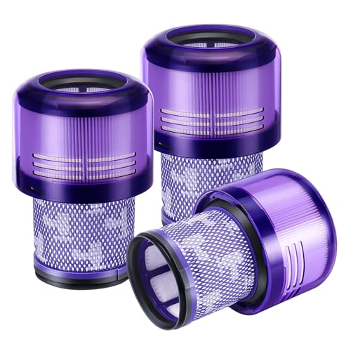 3 Pack V11 And V15 HEPA Filter Compatible for select Dysn V11 (SV14, SV15, SV17, SV28) and V15 (SV22, SV47) cordless vacuum cleaners. Replacement part for Dyson part number: 970013-02 - size: 3V11