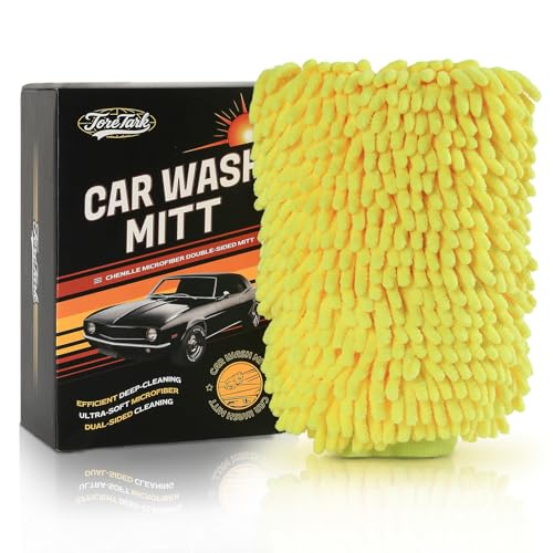 toretark Microfiber Car Wash Mitt, Car Sponge Wrapped in Soft, Plush Fiber Cloth Material, Safe Washing with Any Car Soap, Bucket, Foam Gun, Foam Cannon, Other Cleaning Supplies