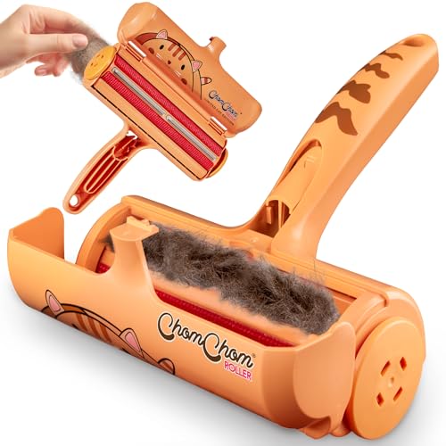ChomChom Roller Pet Hair Remover – Original Size Reusable Lint Roller for Cat & Dog Hair on Furniture, Couch, Carpet, Car, Rugs & Bedding – Portable, Eco-Friendly (Cat) - color: Cat Pattern
