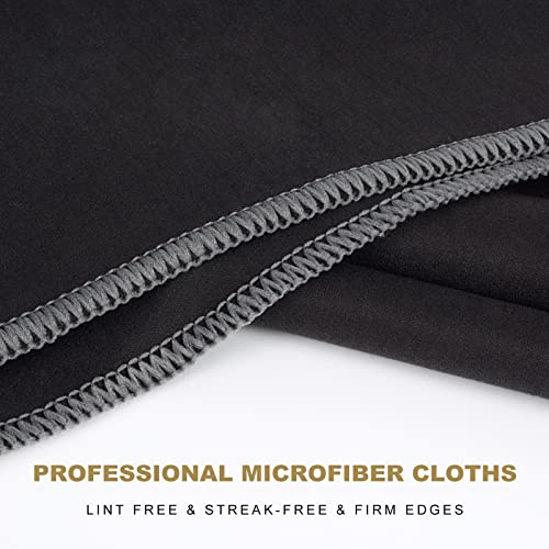 SINLAND Microfiber Glass Polishing Cloths Cleaning Rag 20x25In 4Pack Black - color: Black, size: 20Inchx25Inch 4Pcs