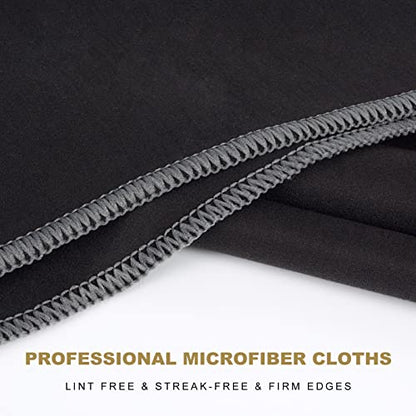 SINLAND Microfiber Glass Polishing Cloths Cleaning Rag 20x25In 12Pack Black - color: Black, size: 20Inchx25Inch 12Pcs