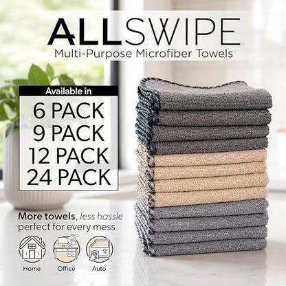 Chemical Guys, AllSwipe Multi-Purpose Microfiber Towels, 14 x 12, 6 Pack - size: 6 Pack