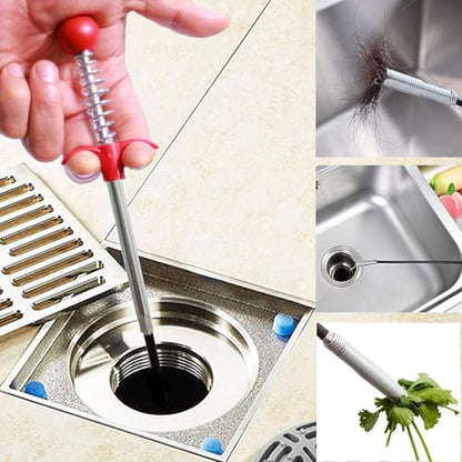 76 Inch Drain Snake Upgraded Ball Knob – Toilet Snake Flexible Grabber Claw for Clog Remover & Pick Up Items