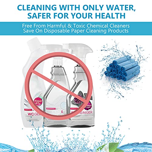 12 Pcs Microfiber Glass and Window Cleaning Cloths,12" x 12" Lint Free Streakless Buff Polishing Cloth,Quickly Clean Windows, Windshields, Mirrors, and Shower Glass Doors,Washable and Reusable - color: Blue Glass Cloths-12pcs