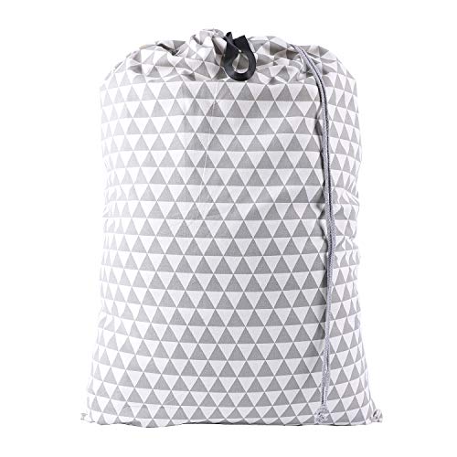 SWISSELITE Heavy Duty Laundry Bag, Large Travel Dirty Clothes Bag - color: Triangle Gray