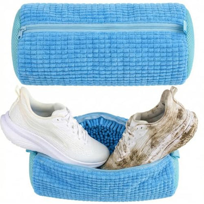 Shoe Washing Bag for Washing Machine, Reusable Laundry Bag for Sneakers, Socks, Gym Shoes Fast Wash, Travel, Dorm Room Essentials (Blue) - color: Blue