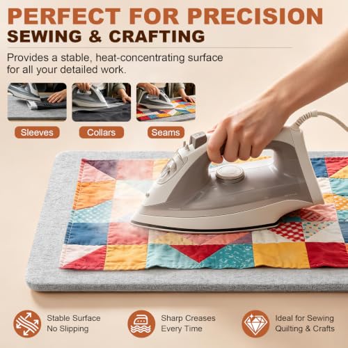 Wool Pressing Mat 100% New Zealand Wool Ironing Mat 17x24 &10x10in - size: 17" x 24" + 10" x 10"
