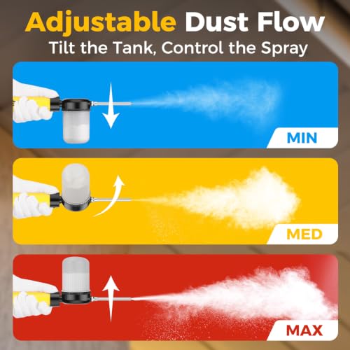 Diatomaceous Earth Powder Duster Applicator (Yellow) - color: Yellow