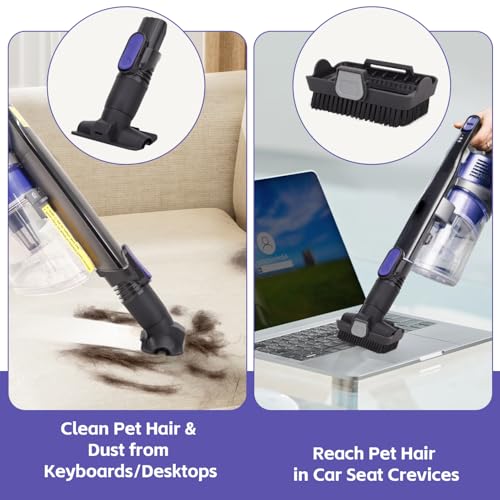 IX141 Vacuum Replacement Attachments for Shark Cordless Vacuums Ix141 Iz462h Iz483h Iz363ht Iz361h Iz163h Iz362h Removable Two-in-one Crevice Tool Brush for D-Shaped Vacuum