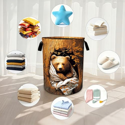 Fall Laundry Basket Waterproof Laundry Hamper Foldable Laundry Bag with Handles for Bedroom, Bathroom, Office, Clothes Storage - color: Fall