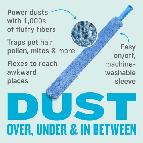 E-Cloth Cleaning & Dusting Wand, Reusable Duster - Blue, 1 Pack