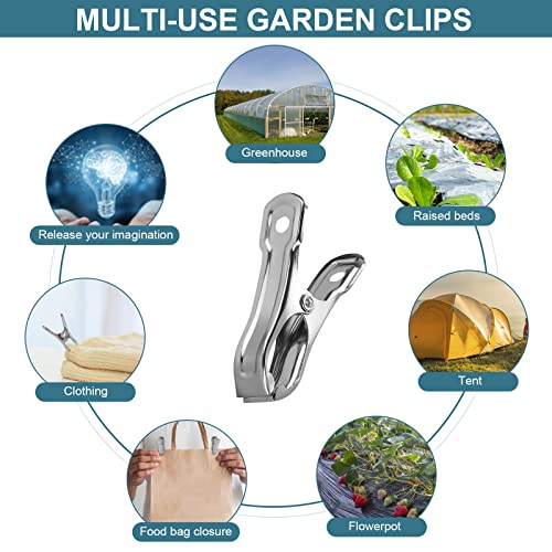 40 PCS Garden Clips for Netting, Heavy Duty Steel Greenhouse Clamps - style: 2inch-40pcs