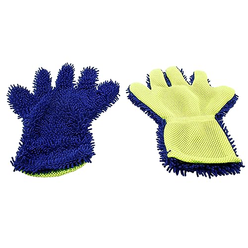 BokWin 2-Pack Car Wash Mitt, Blue - color: Blue
