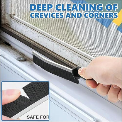 11 PCS Cleaning Brush Crevice Set - Hard Bristle Crevice Cleaning Brush Tool, Multifunctional Gap Scrub Brush for Home, Bathroom, Kitchen, Window Track, Bathtub, Vehicle, Faucets, Bowl, Teapot, Use