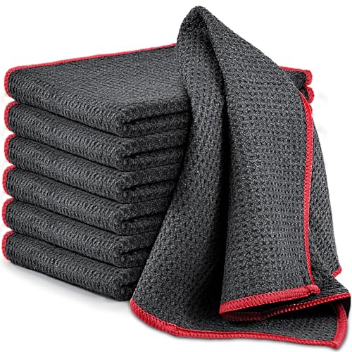 Airlab Glass Polishing Streak Free Miracle Cleaning Cloth, Grey-Red - color: Grey-red