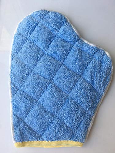 Soft Microfiber Dust Mitt - Comfortable and Reusable Dusting Mitten for Household Cleaning | Multipurpose Cloth Glove Wipes Off Dirt for Living Room, Bathroom and Kitchen Furnitures | Blue, 4 Pack
