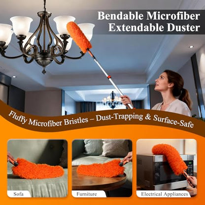 20ft Extendable Duster Kit for High Ceilings with Extension Pole
