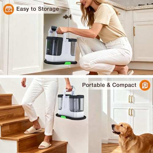 Carpet Cleaner Machine,Deep Cleaner Machine for Rug Cleaner & Couch Cleaner - color: Black & White