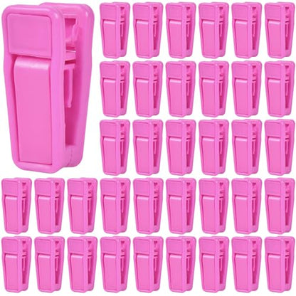 KISEER 40 Pcs Plastic Baby Hanger Clips Slim-line Finger Clips Set for Clothes Hanger Velvet Hanger (Pink) - color: Pink, size: 40 Pcs