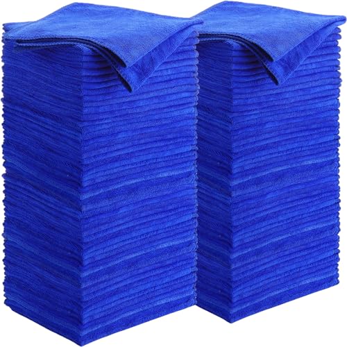 Nuenen Car Microfiber Clean Cloths, Blue, 16 x 16 Inch, 60 Pcs - color: Blue, size: 16 x 16 inches