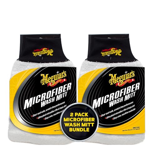 Meguiar's Microfiber Wash Mitt, 2 Pack - size: 2 Count, style: Microfiber Wash Mitt