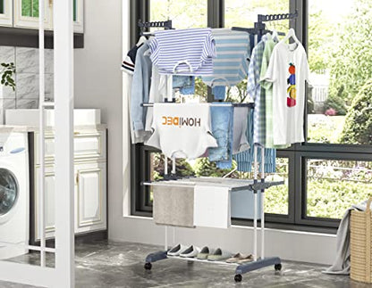 HOMIDEC Clothes Drying Rack, 4-Tier(67.7" H) Foldable Drying Rack Clothing - color: Gray
